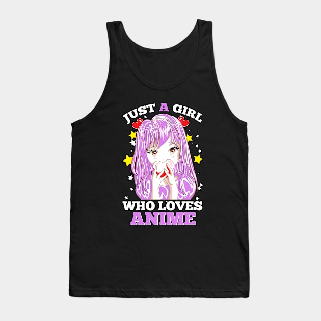 just a girl who loves anime Tank Top by Unique-Tshirt Design